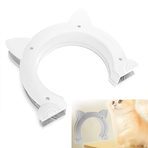 Cat Door Interior Door, Cat Pass Through Door Pet Door Hidden Litter Box Pet Door, Secure Pet Proof Gate Latch, Easy DIY Setup, Secured Installation For Cats, Kitties And Small Dogs (White) 5 Cat Door Interior Door, Cat Pass Through Door Pet Door Hidden Litter Box Pet Door, Secure Pet Proof Gate Latch, Easy DIY Setup, Secured Installation For Cats, Kitties And Small Dogs (White) - Image 3