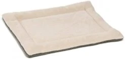 GabeFish Dog Outdoor Indoor Traveling Car Sleeping Bed Feeding Crate Mat Pet Polar Fleece Plain Floors Nap Pad For Cat White/Thick Small -Greenies Pet Store 31KVuxlHbHL. AC