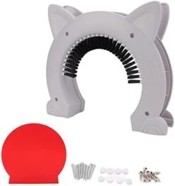 Cyrank Interior Cat Door, Pet Doors For Cats Cat Door Hides Litter Tray With Stainless Steel Grooming Brush For Cats - 22.5x26.5x5.5cm(White) 16 Cyrank Interior Cat Door, Pet Doors For Cats Cat Door Hides Litter Tray With Stainless Steel Grooming Brush For Cats - 22.5x26.5x5.5cm(White) -Greenies Pet Store 31LV9w5kUpL. AC