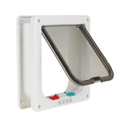 Cyrank Cat Door, 4 Way Locking Durable Cat Flap Door Interior Cat Door For Cat Litter Box Or Automatic Feeder -Greenies Pet Store 31VBIWd5b7L