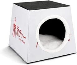 Indoor Cat House Cat Bed Cat Sofa Printed Cat Cube With Small Pillow For Kitty Small Dogs Food Chicken Glove 22 Indoor Cat House Cat Bed Cat Sofa Printed Cat Cube With Small Pillow For Kitty Small Dogs Food Chicken Glove -Greenies Pet Store 31XMNZ PgEL. AC