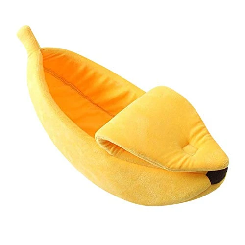 JENPECH Creative Banana Shape Pet Dog Cats Nest - Soft Winter Puppy Kitten Warm House Bed - Comfortable Cat House For Indoor Cats 3 JENPECH Creative Banana Shape Pet Dog Cats Nest - Soft Winter Puppy Kitten Warm House Bed - Comfortable Cat House For Indoor Cats