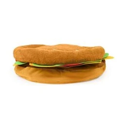 TONBO Soft Plush Small Cute And Cozy Food Dog Cat Bed, Washer And Dryer Friendly (Burger) -Greenies Pet Store 31ZnrMTI7PL