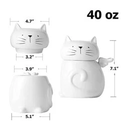 Y YHY 40oz Cat Treat Cookie Jar & 24oz Ceramic Dog And Cat Bowl Set -Greenies Pet Store 31cj3oVNlJL