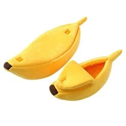 JENPECH Creative Banana Shape Pet Dog Cats Nest - Soft Winter Puppy Kitten Warm House Bed - Comfortable Cat House For Indoor Cats 14 JENPECH Creative Banana Shape Pet Dog Cats Nest - Soft Winter Puppy Kitten Warm House Bed - Comfortable Cat House For Indoor Cats -Greenies Pet Store 31eOCgETu4L
