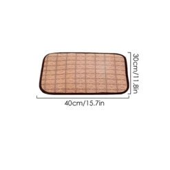 Hnjtkj Pet Dual-Use Mat Cushion Summer Cooling Comfortable And Cool Bamboo Fiber Mat Pet Supplies 40 * 30CM,Khaki,40CM*30CM -Greenies Pet Store 31hm5qLUrOL