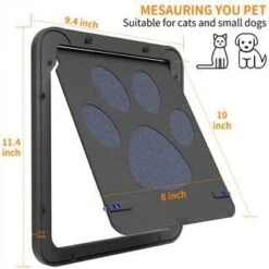 Dog Door For Sliding Door, Screen Porch Doggie Door Cat Door Automatic Closing,Magnetic Self-Closing Screen Door With Locking Function, Sturdy Screen Door For Small Dogs Cats -Greenies Pet Store 31j3jlYy7lL