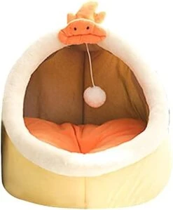 JENPECH Cat Bed Cave For Indoor Cats - Soft Cute Small Cat Bed Warm Pet Basket Kitten Lounger Cushion For Home - Small Pet Bed That Serves As A Cat Cave, Cat Condo -Greenies Pet Store 31yVFdjAAMS. AC