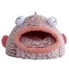 JENPECH Cat Bed House - Unique Big Eyes Fish Shape Kennel - Comfory Cat Beds Mats Soft Plush Kennel Puppy Cushion Small Dogs Cats Nest Washable Cave Cats Beds Pink Small -Greenies Pet Store 4105xwUKHHL