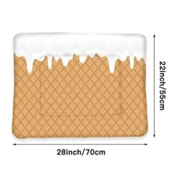 GENERIC Yellow Ultra Soft Thick Flannel Dog Cat Bed Mats Breakfast Food Cartoon Like Image Soft Warm Puppy Blanket Cover Dog Cat Fluffy Fur Blanket Sleep Fast Food Dessert 22" X 28" -Greenies Pet Store 410Zh3aiRtL