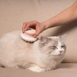 McLovin’s Multifunctional Pet Hair Brush | Soothing Cat Massager Brush | Gentle Dog Grooming Comb | Pet Shampoo Brush With Sharp Soft Silicone Bristles | Easy Mat Remover For Short/Long Hair (Pink) -Greenies Pet Store 410actbKyvL