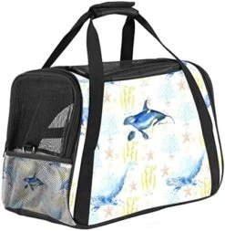 Pet Carrier Color Seafood Pattern Soft-Sided Pet Travel Carriers For Corgi,Cats,Dogs Puppy Comfort Portable Foldable Pet Bag Airline Approved 29 Pet Carrier Color Seafood Pattern Soft-Sided Pet Travel Carriers For Corgi,Cats,Dogs Puppy Comfort Portable Foldable Pet Bag Airline Approved -Greenies Pet Store 410aw6lkJwL. AC