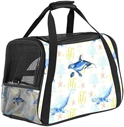 Pet Carrier Color Seafood Pattern Soft-Sided Pet Travel Carriers For Corgi,Cats,Dogs Puppy Comfort Portable Foldable Pet Bag Airline Approved 15 Pet Carrier Color Seafood Pattern Soft-Sided Pet Travel Carriers For Corgi,Cats,Dogs Puppy Comfort Portable Foldable Pet Bag Airline Approved - Image 13