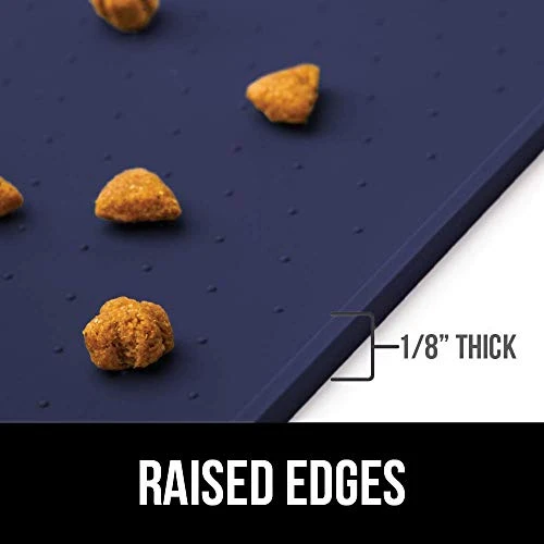 Gorilla Grip Pet Feeding Mat And Indoor Doormat, Pet Feeding Mat Is Size 32x24 In Navy Color, Indoor Chenille Doormat Is 24x17 In Navy Cappuccino Color, 2 Items Bundle 5 Gorilla Grip Pet Feeding Mat And Indoor Doormat, Pet Feeding Mat Is Size 32x24 In Navy Color, Indoor Chenille Doormat Is 24x17 In Navy Cappuccino Color, 2 Items Bundle - Image 3