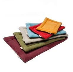 GabeFish Dog Outdoor Indoor Traveling Car Sleeping Bed Feeding Crate Mat Pet Polar Fleece Plain Floors Nap Pad For Cat White/Thick Small -Greenies Pet Store 411X2MDyewL