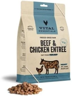 Vital Essentials Freeze Dried Cat Food, Beef & Chicken Mini Nibs 8 Oz -Greenies Pet Store 412ICZkIYL. AC