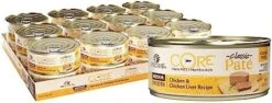 Wellness CORE Grain-Free Wet Cat Food, Natural Canned Food For Cats, Made With Real Meat (Chicken, Turkey & Chicken Liver Pate, 3 Oz Cans, Pack Of 12) 25 Wellness CORE Grain-Free Wet Cat Food, Natural Canned Food For Cats, Made With Real Meat (Chicken, Turkey & Chicken Liver Pate, 3 Oz Cans, Pack Of 12) -Greenies Pet Store 414ZGAs0mL. AC