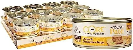 Wellness CORE Grain-Free Wet Cat Food, Natural Canned Food For Cats, Made With Real Meat (Chicken, Turkey & Chicken Liver Pate, 3 Oz Cans, Pack Of 12) 11 Wellness CORE Grain-Free Wet Cat Food, Natural Canned Food For Cats, Made With Real Meat (Chicken, Turkey & Chicken Liver Pate, 3 Oz Cans, Pack Of 12) - Image 9