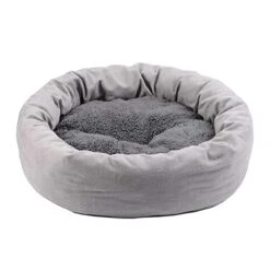 YangYan Pet Supplies Sweet Plush Cat Bed House Cat Mat Basket Warm Round Cushion Egg Tart Bed Soothing Dog Cushions Relax The Fence (Color : Gray, Size : Blanket) -Greenies Pet Store 414rNg6276L