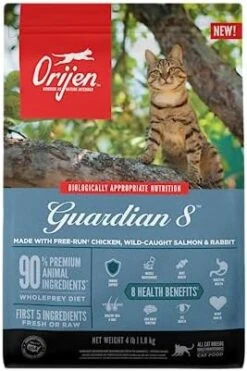 ORIJEN Six Fish Dry Cat Food, Grain Free Cat Food For All Life Stages, With WholePrey Ingredients, 4lb -Greenies Pet Store 4165f8XG3L. AC