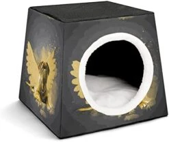 Printed Cat Cube Kitty House Indoor Cats Bed Cat Sofa Small Dogs Shelter Warm And Cozy Food Truck Illustration 20 Printed Cat Cube Kitty House Indoor Cats Bed Cat Sofa Small Dogs Shelter Warm And Cozy Food Truck Illustration -Greenies Pet Store 417a53b8upL. AC