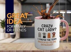 Bubble Hugs Cat Owner 2Tone Pink Mug 11oz - Dedicated Feline - Cat Women Fun Cat Parents Stuff Lady Paws Pet Dad Gifts -Greenies Pet Store 4187unL9KHL