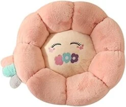 JENPECH Round Flower Shape Plush Cats Bed House Cats Mat Winter Warm Sleeping Cats Nests Soft Dog Basket Pet Cushion Portable Pet Supplies Grey L -Greenies Pet Store 418LzfsFxiL. AC