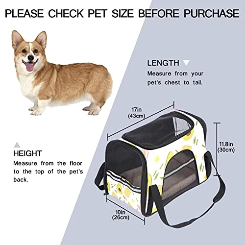Pet Carrier Avocado Eggs Beef Vegetables Food Soft-Sided Pet Travel Carriers For Cats,Dogs Puppy Comfort Portable Foldable Pet Bag Airline Approved 4 Pet Carrier Avocado Eggs Beef Vegetables Food Soft-Sided Pet Travel Carriers For Cats,Dogs Puppy Comfort Portable Foldable Pet Bag Airline Approved - Image 2