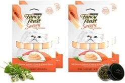 Shadowlish Fancy Feast Savory Purée Naturals In A Demi-Glace - Cat Treats Bundle With A Bonus Shadowlish Reusable Container Of Catnip 18 Shadowlish Fancy Feast Savory Purée Naturals In A Demi-Glace - Cat Treats Bundle With A Bonus Shadowlish Reusable Container Of Catnip -Greenies Pet Store 418pLN5gzEL. AC