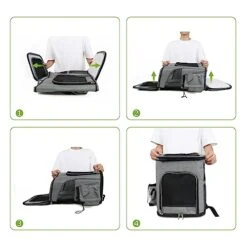 AbleHope Pet Backpack For Small Dogs And Cats With Breathable Mesh And Adjustable Straps Cat Backpack Carrier For Hiking, Travel, And Daily Outings -Greenies Pet Store 419jk4WiLpL