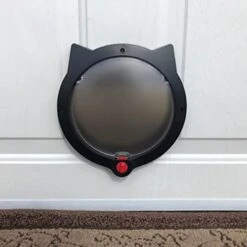 YALIYA Cat Door Locking Cat Door For Interior & Exterior Doors Interior Cat Flap For Pets Pet Doors For Cat Easy Installation -Greenies Pet Store 41AQnwioEzL
