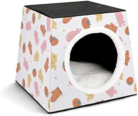 Indoor Cat House Cat Bed Cat Sofa Printed Cat Cube With Small Pillow For Kitty Small Dogs Food Chicken Glove 16 Indoor Cat House Cat Bed Cat Sofa Printed Cat Cube With Small Pillow For Kitty Small Dogs Food Chicken Glove - Image 14