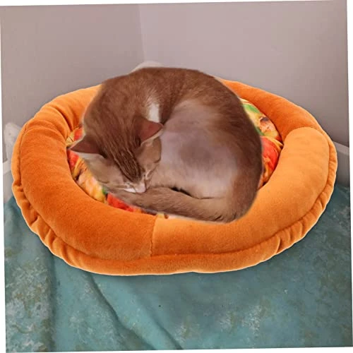 Balacoo 2pcs Cat Nest Plush Mattress Round Cushion Pet Mat For Food Round Plush Dog Bed Dog Winter Soft Plush Cat Mat Cloth Indoor Cat Kennel Warming Cat Bed Squeaky Cat Bed Comfortable 4 Balacoo 2pcs Cat Nest Plush Mattress Round Cushion Pet Mat For Food Round Plush Dog Bed Dog Winter Soft Plush Cat Mat Cloth Indoor Cat Kennel Warming Cat Bed Squeaky Cat Bed Comfortable - Image 2