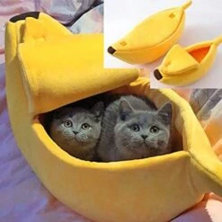 JENPECH Creative Banana Shape Pet Dog Cats Nest - Soft Winter Puppy Kitten Warm House Bed - Comfortable Cat House For Indoor Cats 11 JENPECH Creative Banana Shape Pet Dog Cats Nest - Soft Winter Puppy Kitten Warm House Bed - Comfortable Cat House For Indoor Cats -Greenies Pet Store 41CKkfGx6KL
