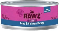 Rawz Natural Premium Shredded Canned Cat Wet Food - Made With Real Meat Ingredients No BPA Or Gums - 5.5oz Cans 24 Count (Chicken & Pumpkin) -Greenies Pet Store 41DISrqb10L. AC
