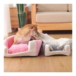 YangYan Hot Sell Pet Cat Bed Indoor Cats House Warm Small For Kitten Mats Dog Nest Collapsible Cave Cute Sleeping Winter Pet Products (Color : Gray, Size : S 28x28x29) -Greenies Pet Store 41DarAmRqgL