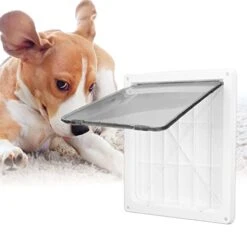 Cat Door, Pet Flap Door Guard Food Screw Fixing Glossy Automatic Closing Controllable Access For Dog Holes For Cat Holes (L) -Greenies Pet Store 41DuUR0wveL