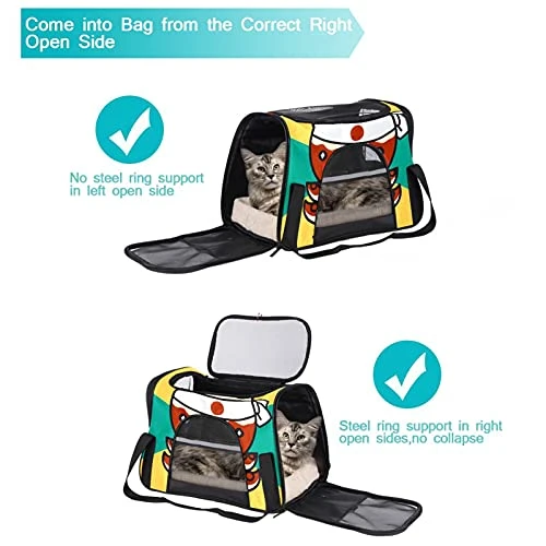 Pet Carrier Japanese Food Takoyaki Octopus Illustration Soft-Sided Pet Travel Carriers For Cats,Dogs Puppy Comfort Portable Foldable Pet Bag Airline Approved 5 Pet Carrier Japanese Food Takoyaki Octopus Illustration Soft-Sided Pet Travel Carriers For Cats,Dogs Puppy Comfort Portable Foldable Pet Bag Airline Approved - Image 3
