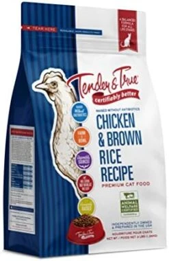 Tender & True Pet Nutrition Antibiotic-Free Chicken & Brown Rice Recipe Cat Food, 3 Lb (32001) -Greenies Pet Store 41H4p5yi7cL. AC