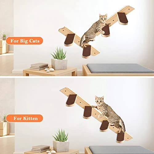 Cat Wall Shelves, Cat Feeding Shelf With Steps- Include Cat Food Shelf, 2 Cat Food Bowl And Cat Ladder, Wall Mounted Cat Feeder Shelf, Cat Furniture Wall For Indoor Playtime And Relaxation 5 Cat Wall Shelves, Cat Feeding Shelf With Steps- Include Cat Food Shelf, 2 Cat Food Bowl And Cat Ladder, Wall Mounted Cat Feeder Shelf, Cat Furniture Wall For Indoor Playtime And Relaxation - Image 3
