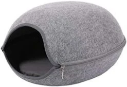 YangYan Cat Bed Cave Sleeping Bag Zipper Cat Shape Felt Cloth Cat House Bed For Cats Basket Bags Animals Beds Nest Cushion Pet Supplies (Color : 50x 20cm) -Greenies Pet Store 41IKUDBQCjL. AC