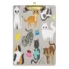 Cute Kitty Cat With Cat Breeds Toys And Food Plastic Clipboard Lovely Cat Kitchen Clipboards Low Profile Clip Boards For Students Office Man Woman Kids Standard A4 Letter Size 12.5x9 Inch Silver -Greenies Pet Store 41IMagbFPLL