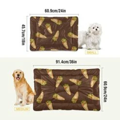 Food Burrito Dog Bed Cat Bed Soft Comfortable Pet Bed Non-Slip Calming Kennel Pad For Small Medium Large Dogs Cats 2116467 -Greenies Pet Store 41KzJUEfGKL
