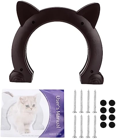 Cat Door Interior Door, Cat Pass Through Door Pet Door Hidden Litter Box Pet Door, Secure Pet Proof Gate Latch, Easy DIY Setup, Secured Installation For Cats, Kitties And Small Dogs (White) 10 Cat Door Interior Door, Cat Pass Through Door Pet Door Hidden Litter Box Pet Door, Secure Pet Proof Gate Latch, Easy DIY Setup, Secured Installation For Cats, Kitties And Small Dogs (White) - Image 8