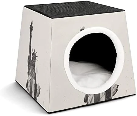 Indoor Cat House Cat Bed Cat Sofa Printed Cat Cube With Small Pillow For Kitty Small Dogs Food Chicken Glove 11 Indoor Cat House Cat Bed Cat Sofa Printed Cat Cube With Small Pillow For Kitty Small Dogs Food Chicken Glove - Image 9