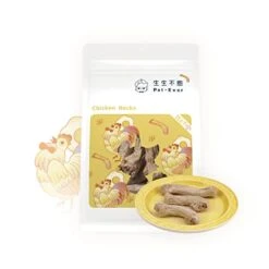 PET-EVER Freeze Dried Raw Cat And Dog Treats Single Ingredient HypoallergenicHumanely Raised Factory Made,Freeze Dried Chicken Necks,3.5oz