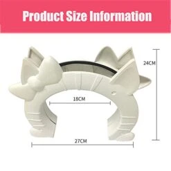 GENERIC Door Door For Cats Interior 2 Way Hole Shape Pass Fits Hollow Core Glass Solid Door For Cats Up Dog Gate Hole 2Pcs White