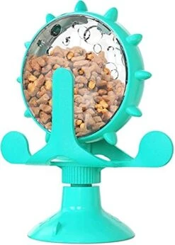 PEPDRO Rotatable Pet Bowl Raised Cat Food Toy Pet IQ Toys For Small Pet Slow Feeder Toy Windmill Interactive Toys Multifunctional Windmill Feeder Cat Toy With Suction Cup Cat Windmill Slow Feeder Toys -Greenies Pet Store 41OA3Gr7 ZS. AC