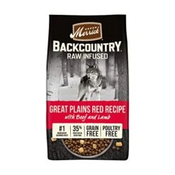 Merrick Backcountry Raw Infused Grain Free Dog Food, Great Plains Red Recipe, Freeze Dried Dog Food - 20.0 LB Bag