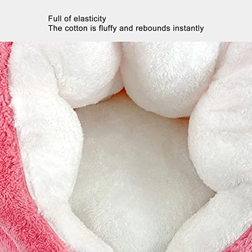 JENPECH Cat House - 2021 New Rabbit Ear Design Kitty Cat Bed - Semi-Closed Comfortable Kitty Shaped Cat Nest For For Cats Small Dogs Rose Red 5 JENPECH Cat House - 2021 New Rabbit Ear Design Kitty Cat Bed - Semi-Closed Comfortable Kitty Shaped Cat Nest For For Cats Small Dogs Rose Red - Image 3